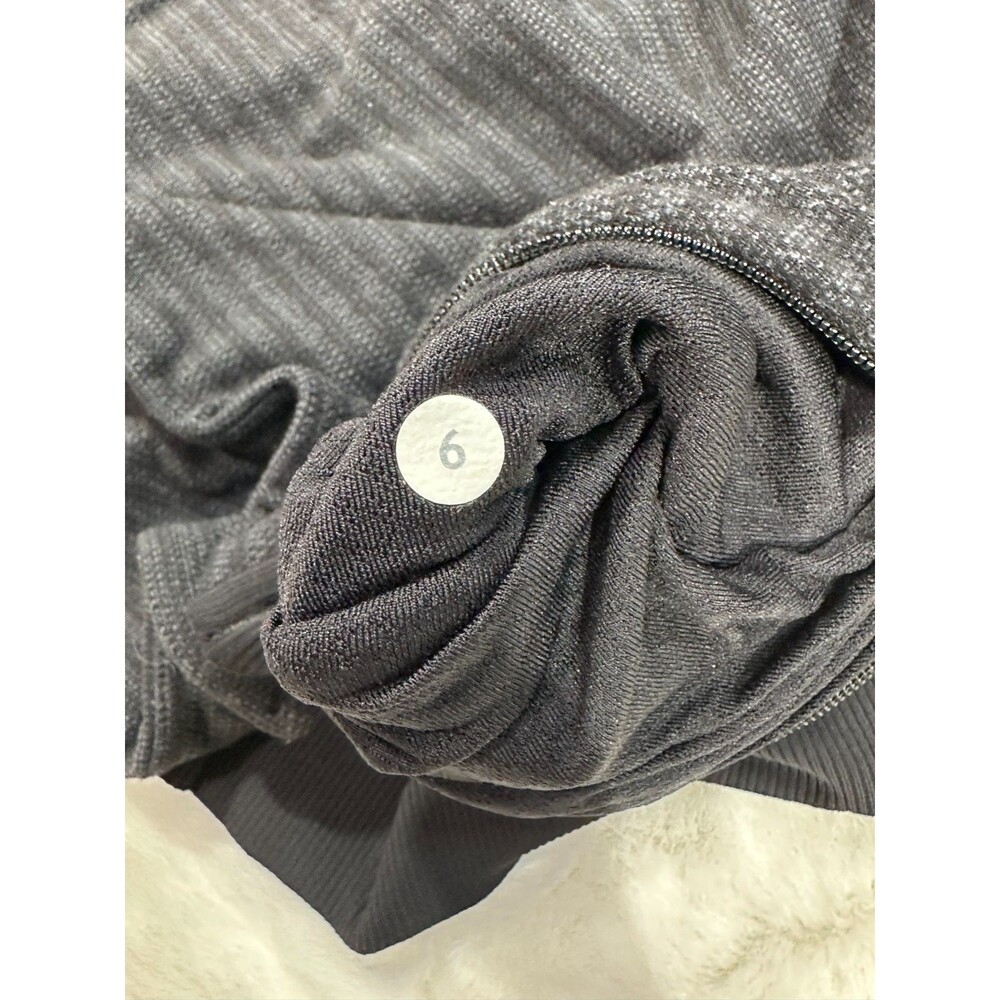 Lululemon Bhakti Yoga Asymmetrical Double Zip Jacket Gray Heather Women's Sz 6 - Picture 6 of 9